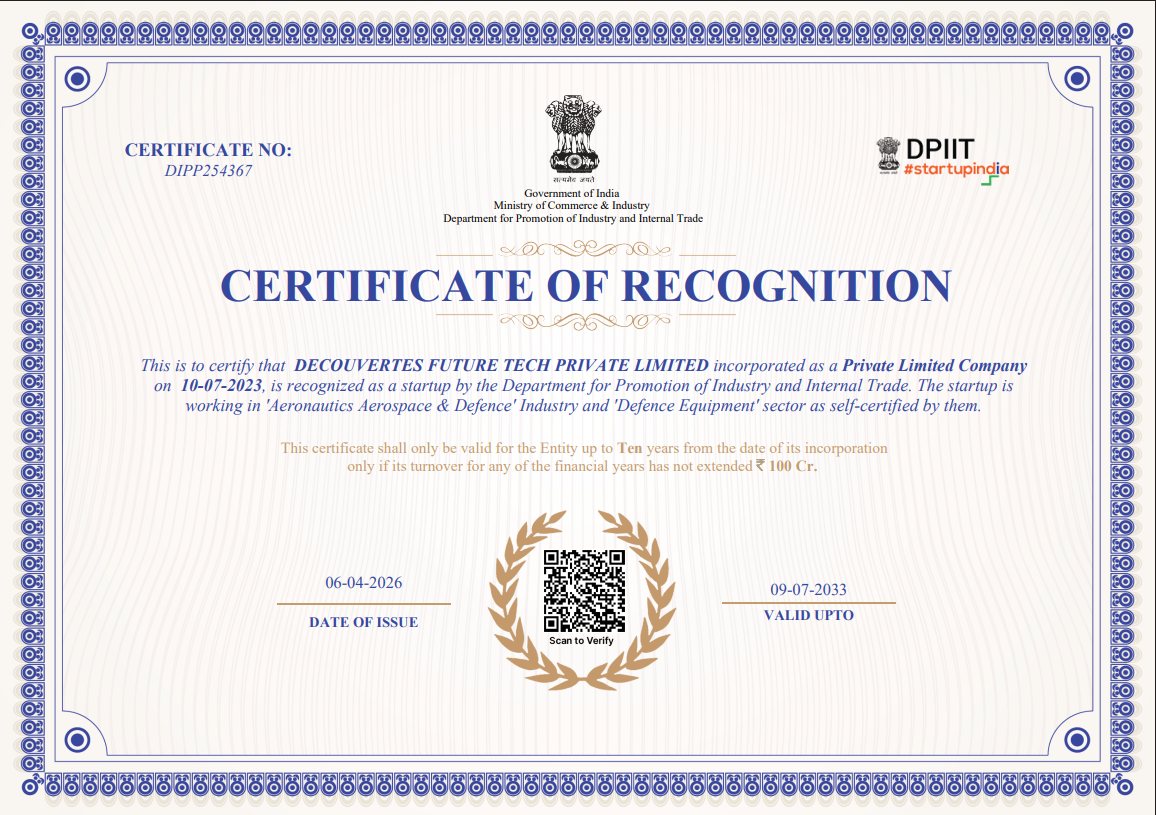 Startup India DPIIT Certificate of Recognition