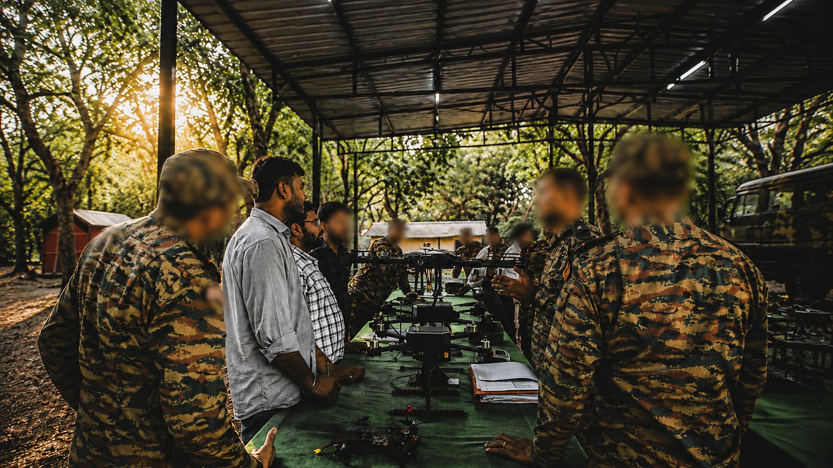 Field demonstration and briefing